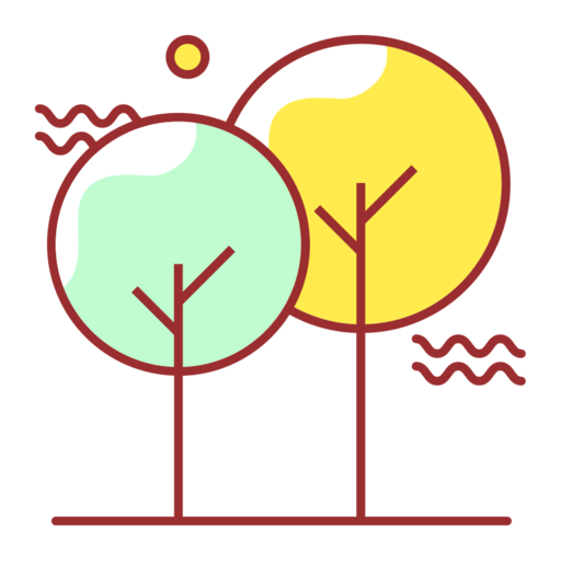 The Trees Free Png Icon Download (maroon, black, yellow, white, mint)