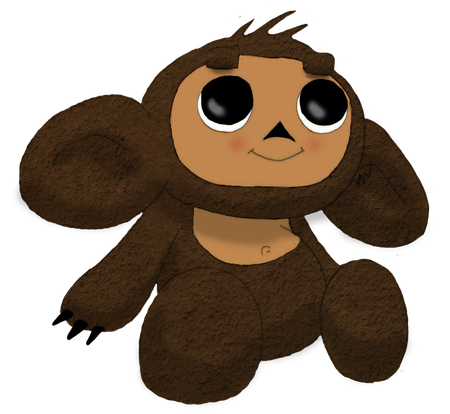 Cheburashka Png Clipart (black, chocolate)