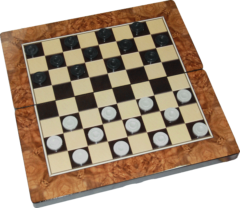 Checkers Png Image (white, black, silver)