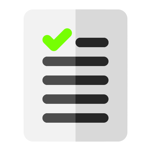 Checklist Free Transparent Png Icon Download (white, black, gray, lavender, lime)