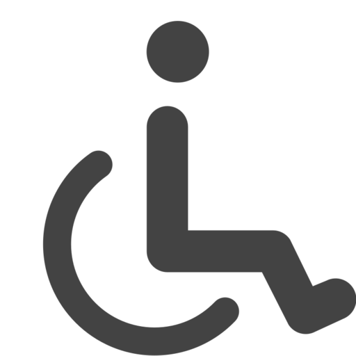 Wheel Chair Free Png Icon (black, indigo)