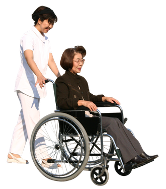 Wheelchair Transparent Png (black, white)