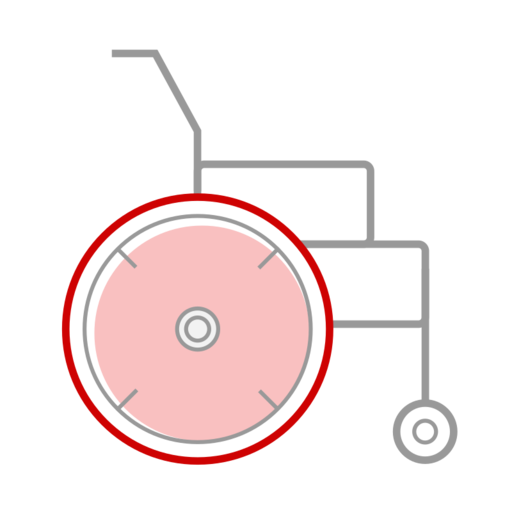 Wheelchair Free Png Icon (pink, black, red, silver, gray)