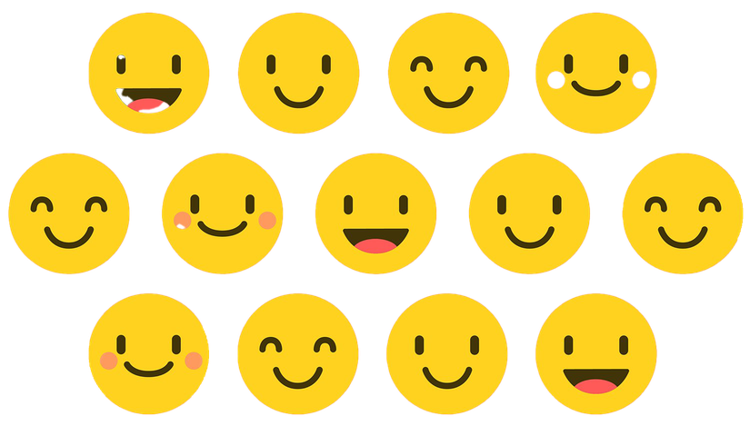 Cheerful Smiley Background Png (gold, black)