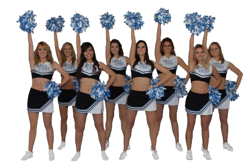 Cheerleader Group Png Photo (white)