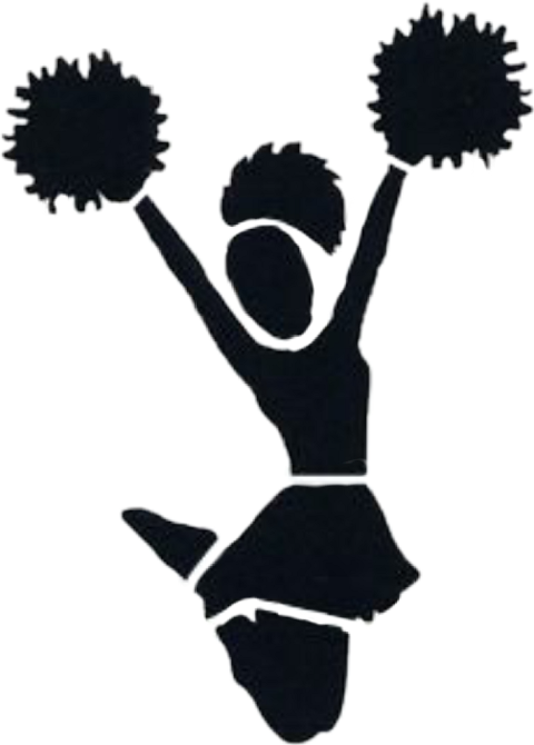 Cheerleader Vector Png Clipart (black)