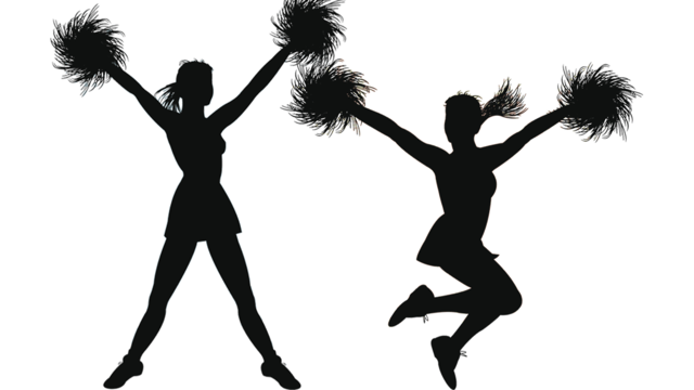 Cheerleader Vector Png Pic (black)