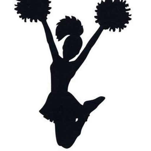 Cheerleader Vector Png (black, white)