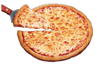 Cheese Pizza Png Transparent Image (black)