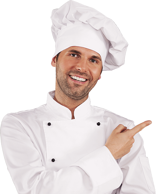 Chef Png Image (indigo, gray, white, black, lavender)