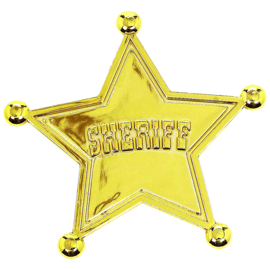 Sheriff Png Clipart (black, gold)