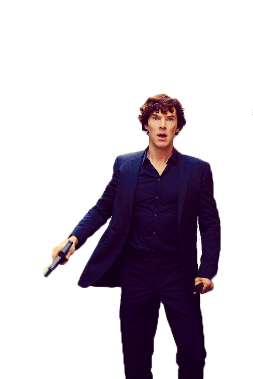 Sherlock Transparent Background (black, white)