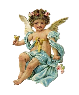 Cherub Angel Png Clipart (black)