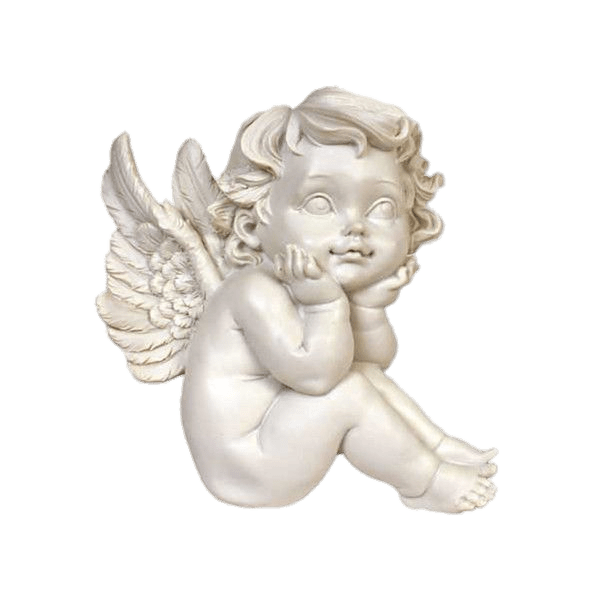 Cherub Angel Png File (gray)