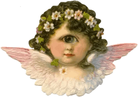 Cherub Angel Png Isolated Image (black, pink, salmon)