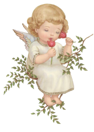 Cherub Angel Png Pic (black, beige)