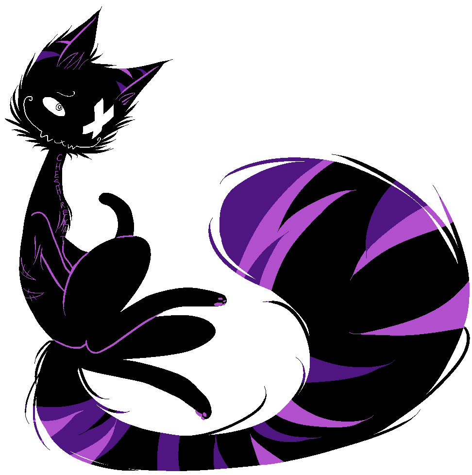 Cheshire Cat Png Background Image (white, indigo, violet, black)