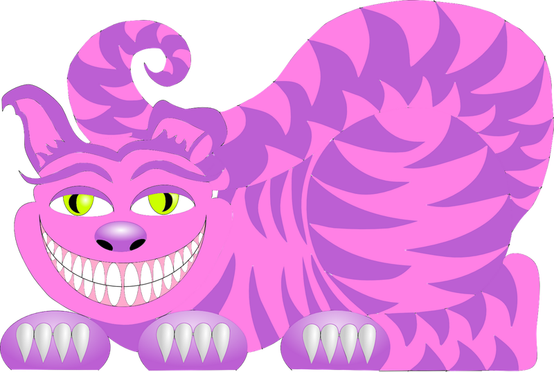 Cheshire Cat Png Clipart (black, violet)