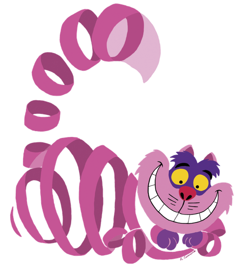 Cheshire Cat Png Hd (black, gray, plum, salmon)