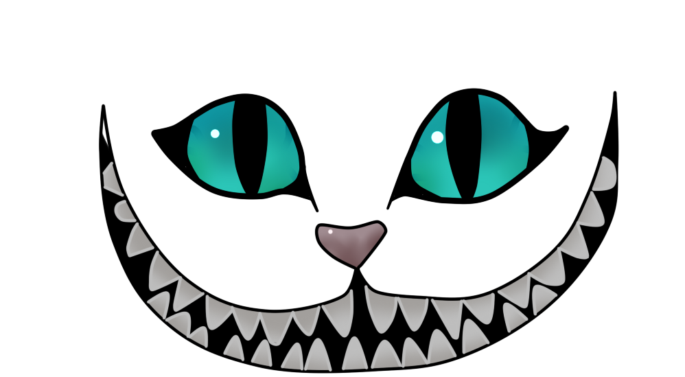 Cheshire Cat Png Picture (black, silver)