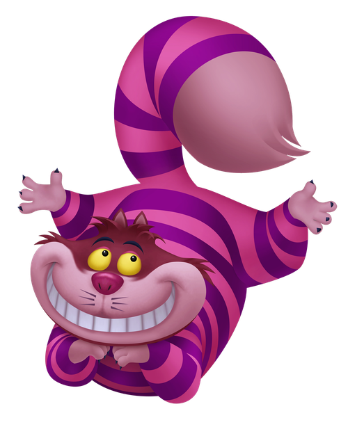 Cheshire Cat Png Transparent Picture (silver, salmon, purple, black, gray)