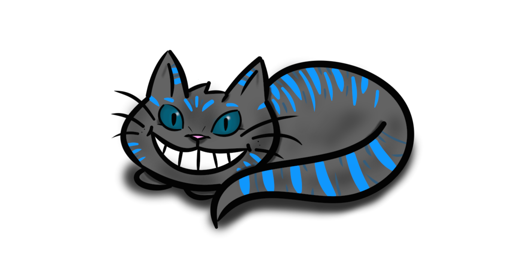 Cheshire Cat Transparent Png (black)