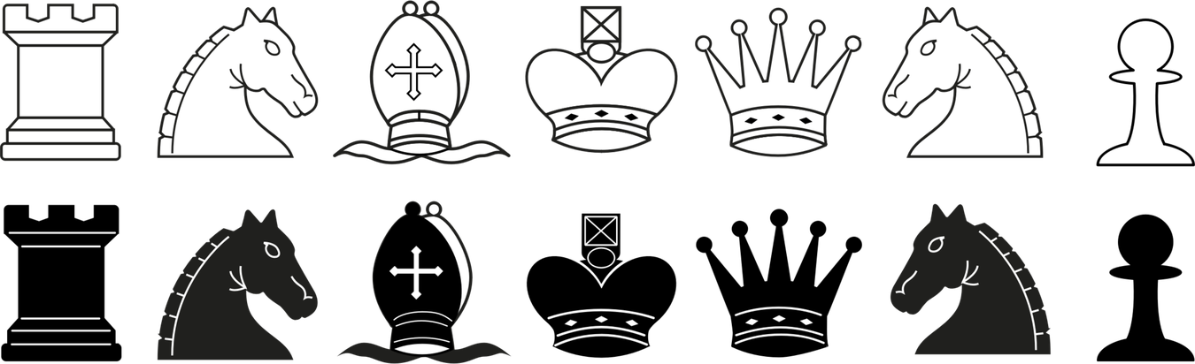 Chess Pieces Png Photos (black, white)