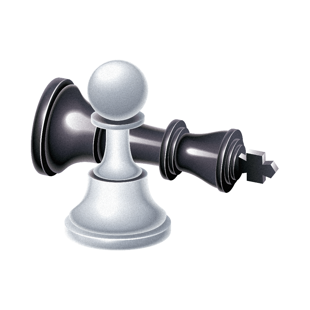 Chess Pieces Transparent Background (black, white, silver, gray)