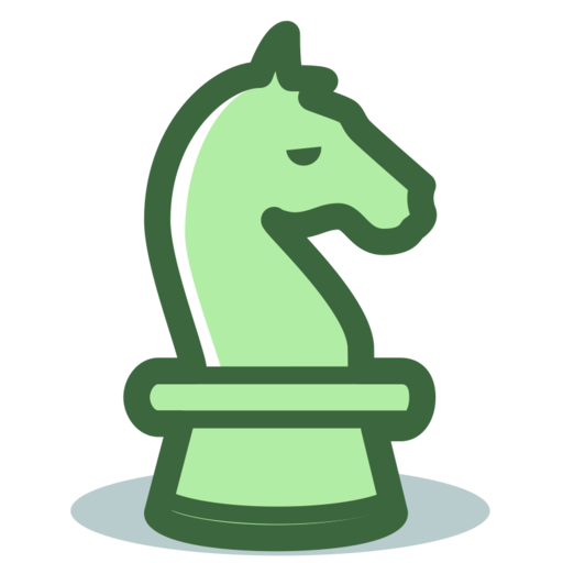 Chess Knight Free Png Icon (black, green, silver, mint, gray)