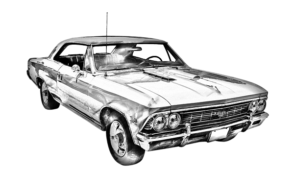 Chevrolet Chevelle Png Hd (black, white)