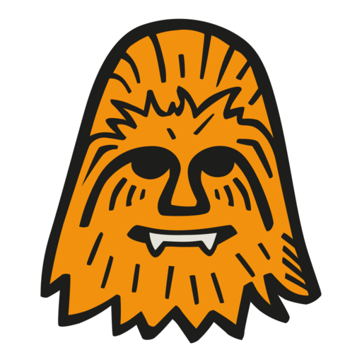 Chewbacca Free Png Icon (orange, black)