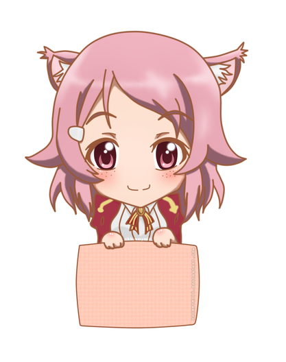 Chibi Asuna Download Png Image (black, pink, beige, white)