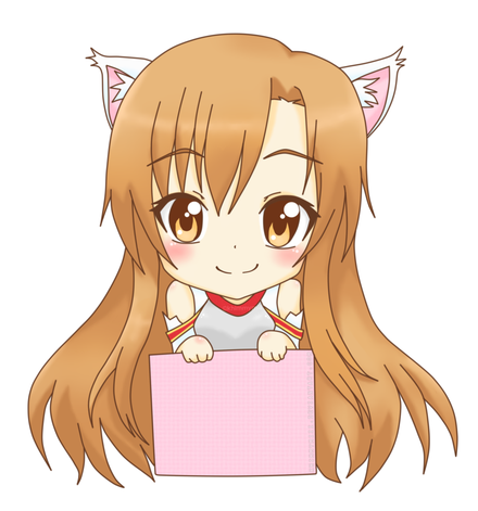 Chibi Asuna Png Clipart (salmon, pink, beige, black, white)