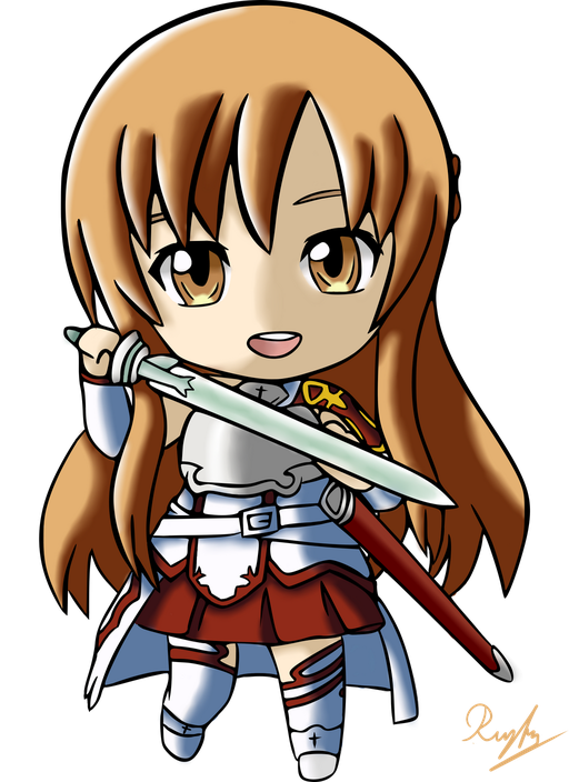 Chibi Asuna Png Hd (salmon, silver, maroon, beige, black)