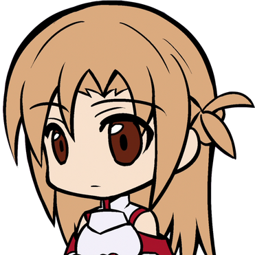 Chibi Asuna Png Transparent Image (salmon, black, lavender, beige)