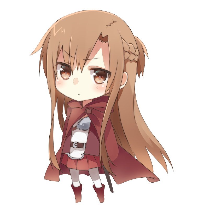 Chibi Asuna Png Transparent (salmon, silver, beige, gray, white)