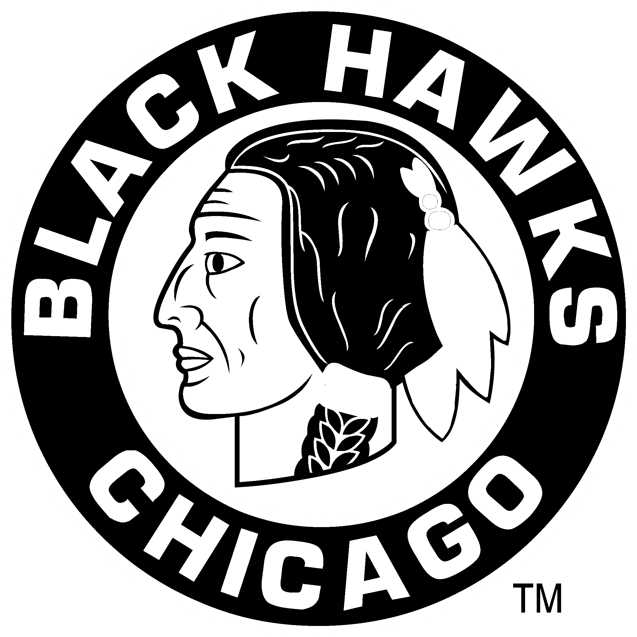 Chicago Blackhawks Png Hd (black, white)