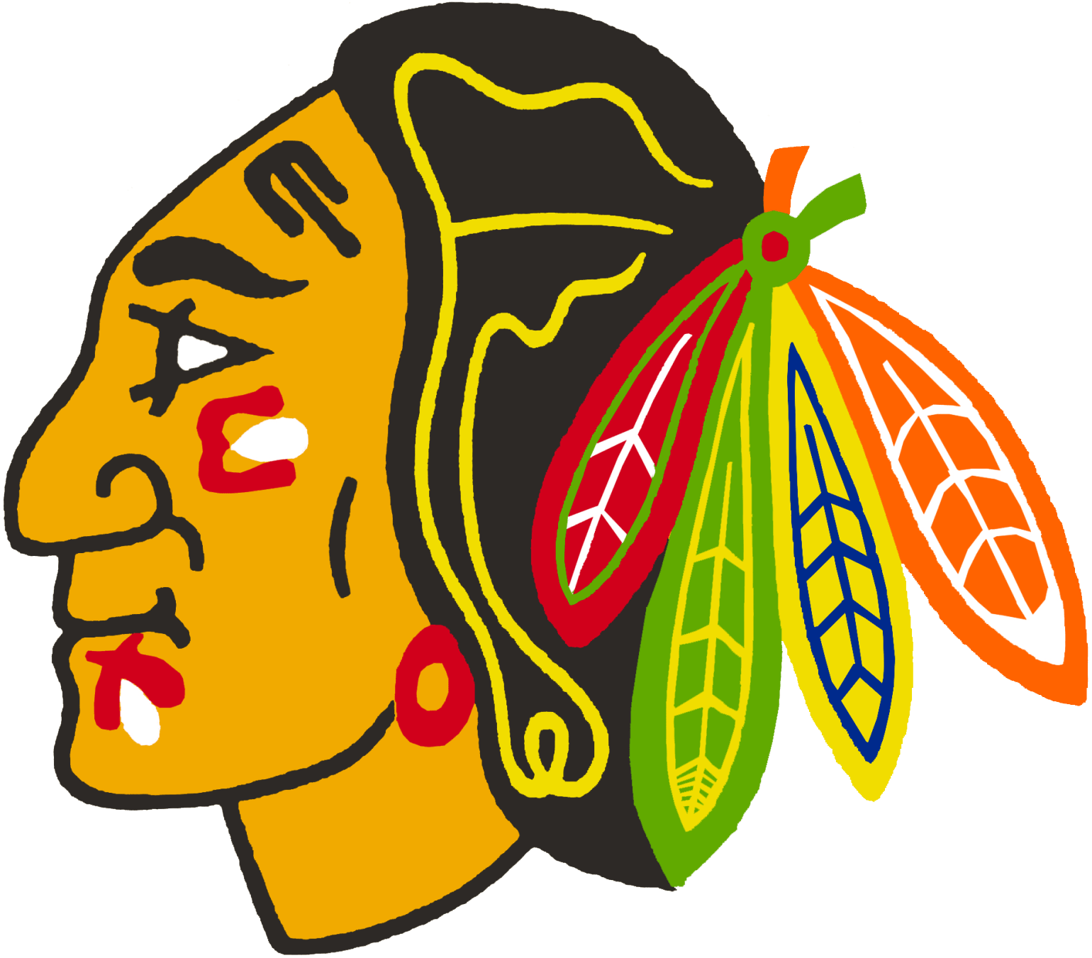 Chicago Blackhawks Png Isolated File (black, gray, orange)