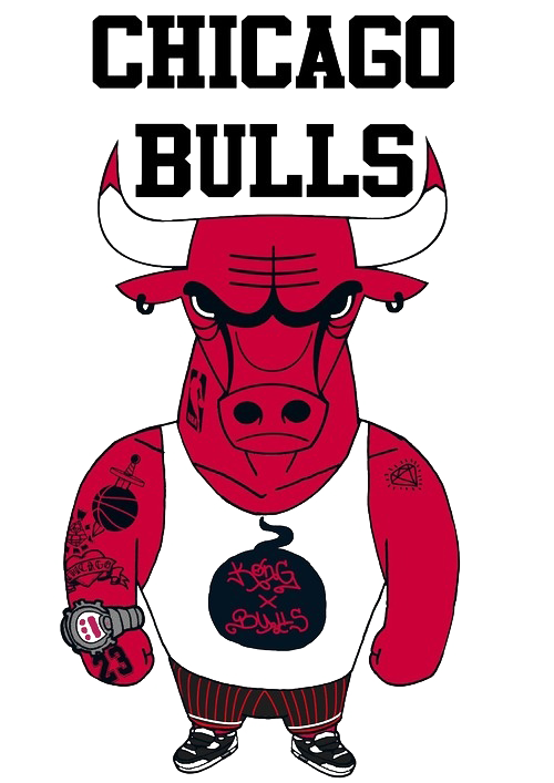 Chicago Bulls Png File (silver, red, white, black, lavender)