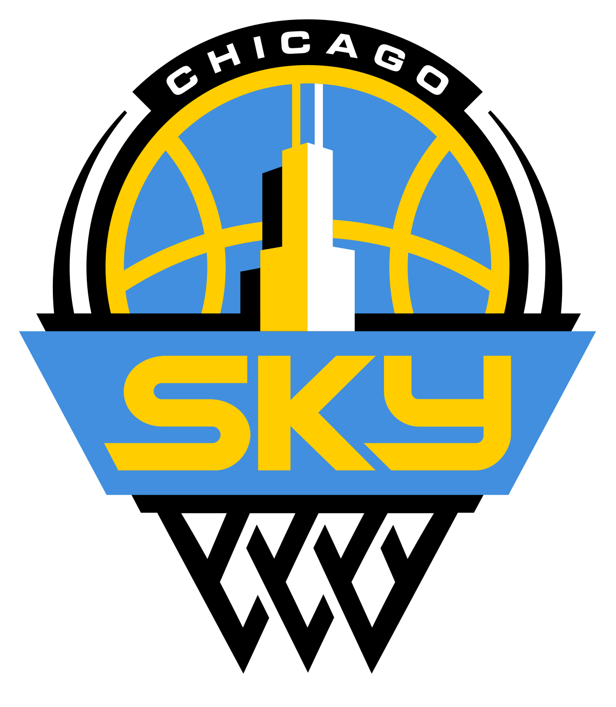 Chicago Sky Png (teal, black, white, gold, gray)