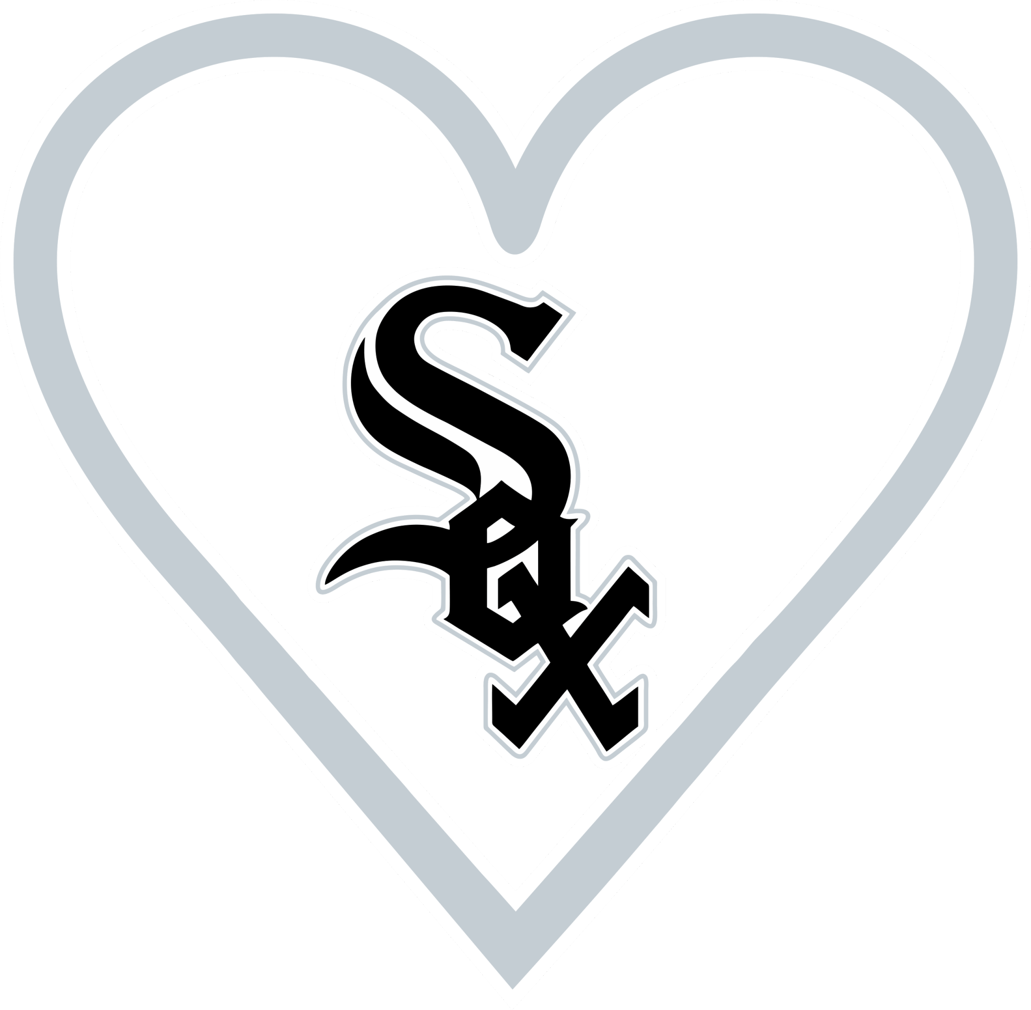 Chicago White Sox Png (black, gray, white, silver)