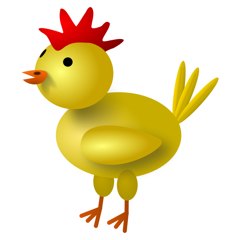 Chick Cartoon Png Image (black, orange, olive)