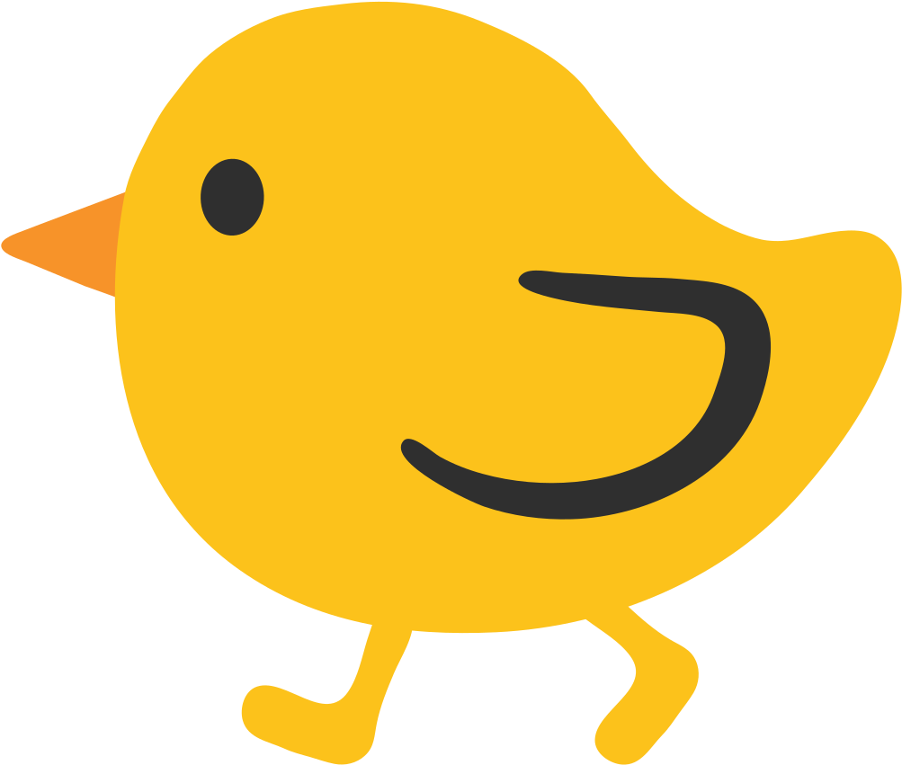 Chick Transparent Png (black, orange, gold)