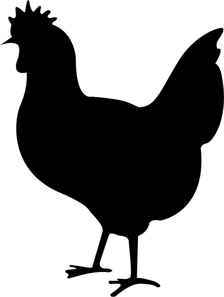 Chicken Bird Png Free Download (black, gray)