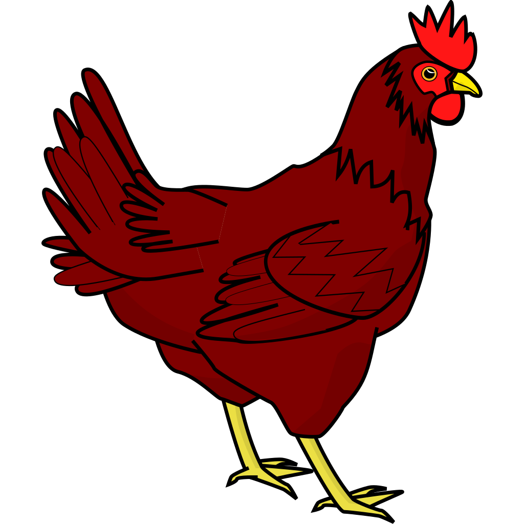 Chicken Cartoon Png Hd Isolated (black, maroon)