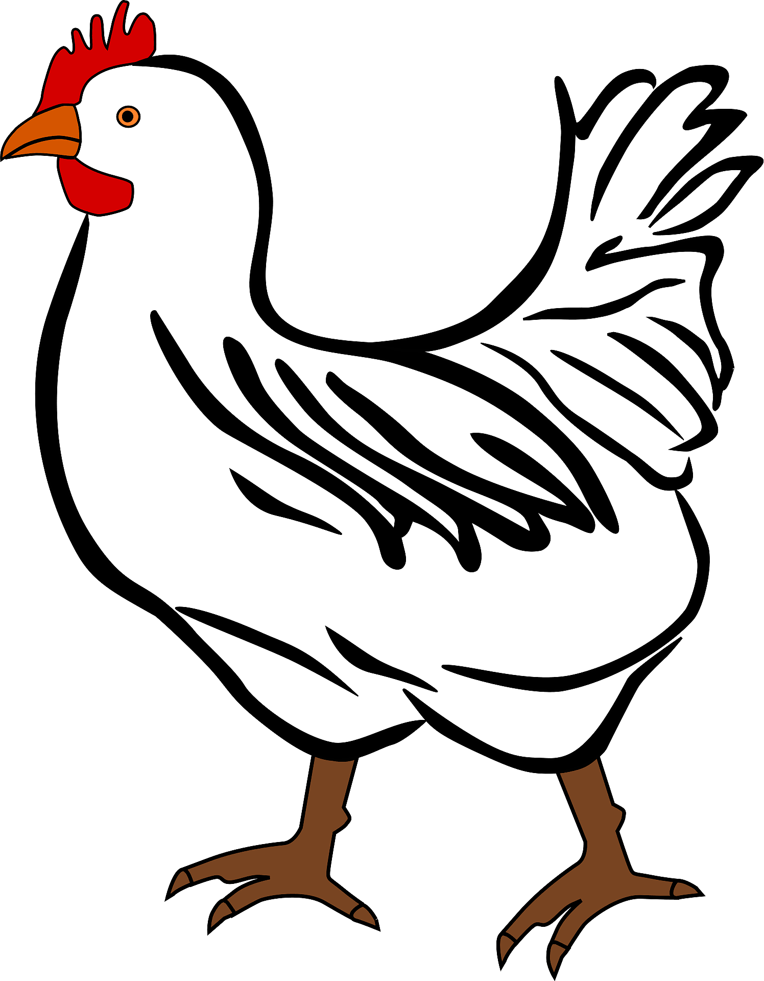 Chicken Clip Art Png Picture (black, gray)