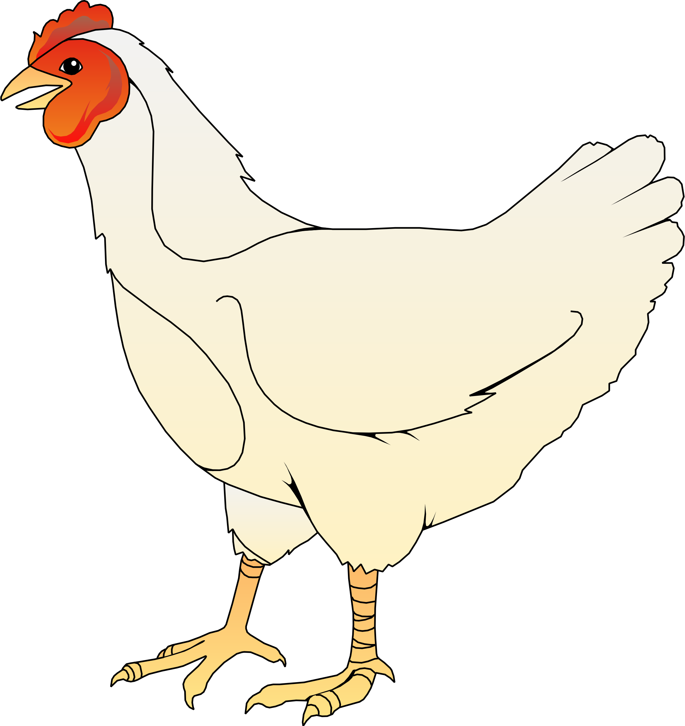 Chicken Clip Art Png Transparent (black, beige)