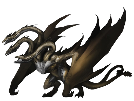 Ghidorah Transparent Png (black)