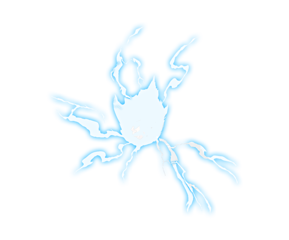 Chidori Transparent Background (black, white, greenish blue)