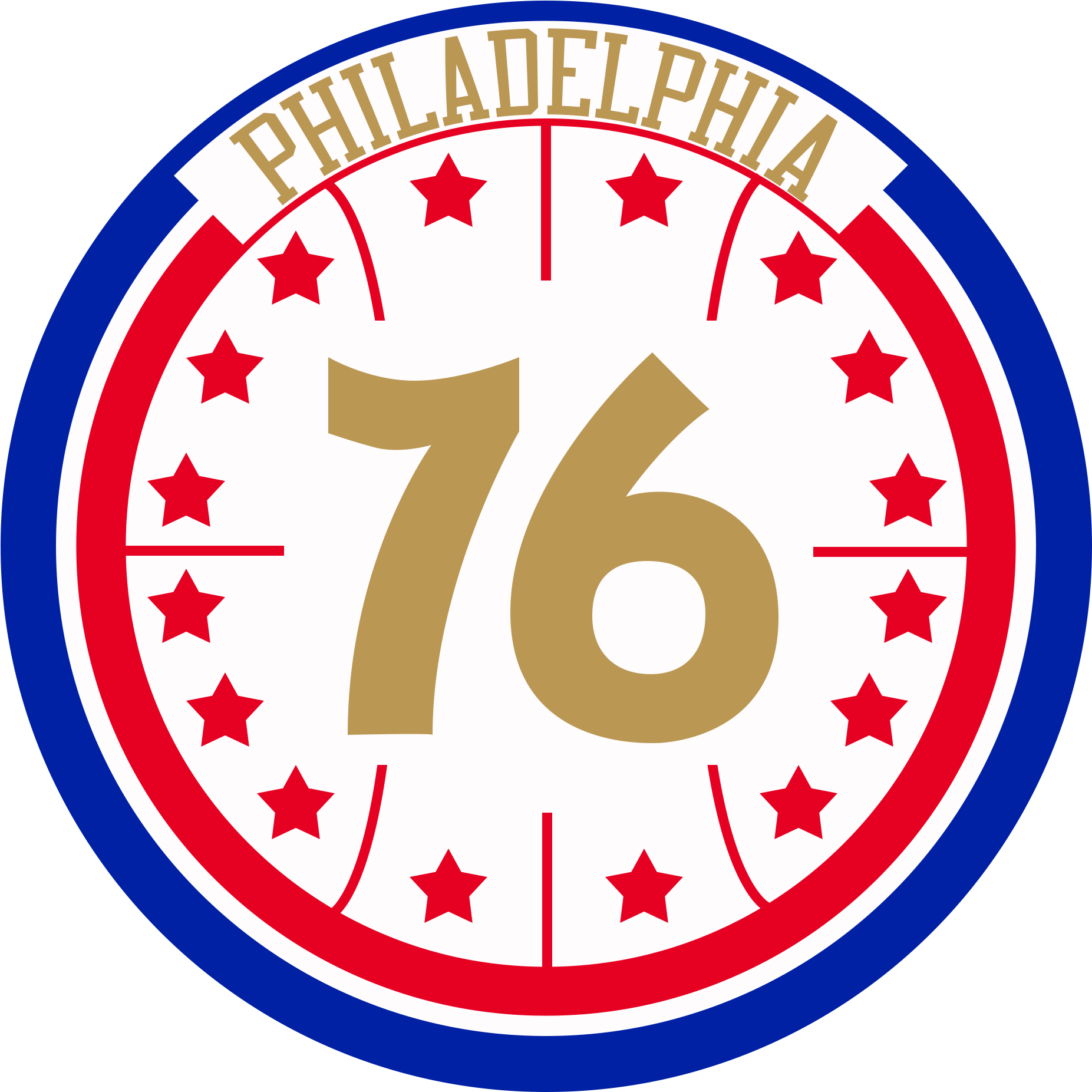 Philadelphia 76Ers Png File (red, white, navy, salmon, black)